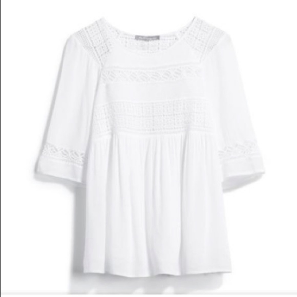 Women's L White Boho Tunic